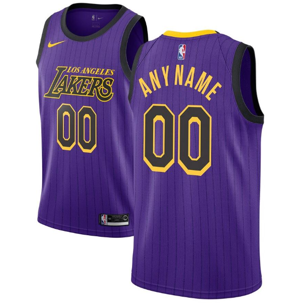 Men's Purple Los Angeles Lakers Active Player Custom 2018/19 City Edition Stitched Jersey